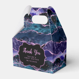 Caja Para Regalos Blue Purple Ocean Agate Sweet Dieciséis Gracias