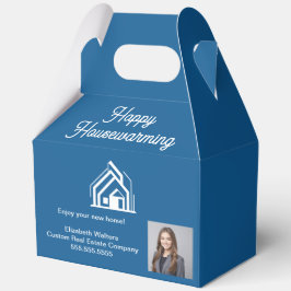 Caja Para Regalos Blue Real Estate Company Agent Photo Customized