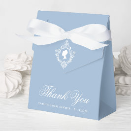 Caja Para Regalos Blue Regency Lady in Crest Vintage Bridal Shower