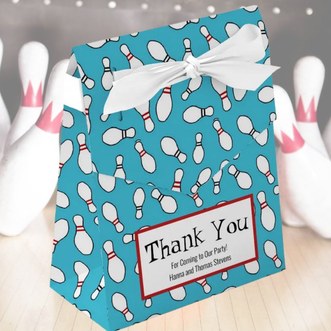 Caja Para Regalos Blue Retro Bowling Theme Party  (Subido por el creador)