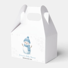Caja Para Regalos Blue Snowmen Boy Baby Shower