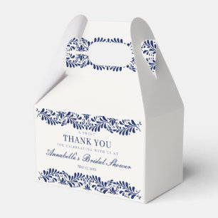 Caja Para Regalos Blue Talavera Tile Fiesta Bridal Ducha postre