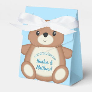 Caja Para Regalos Blue Teddy Bear