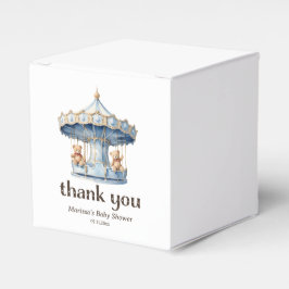Caja Para Regalos Blue Teddy Bear Twin Boys Baby Shower Gracias
