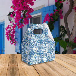 Caja Para Regalos Blue Tile Santorini Ducha de bebé griega/ española