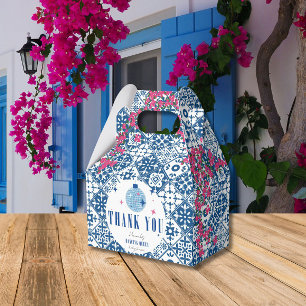Caja Para Regalos Blue Tile Santorini Ducha de bebé griega/ española