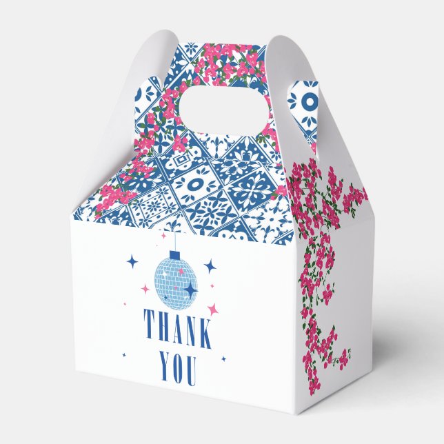 Caja Para Regalos Blue Tile Santorini fiesta de temática griega/ esp (Front Side)