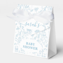 Caja Para Regalos Blue Toile Bear Baby Shower Boy