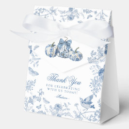 Caja Para Regalos Blue Toile Pumpkin French Fall Dessert Favor Boxes