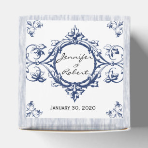 Caja Para Regalos Blue Vintage Elegance Wedding Favor Box