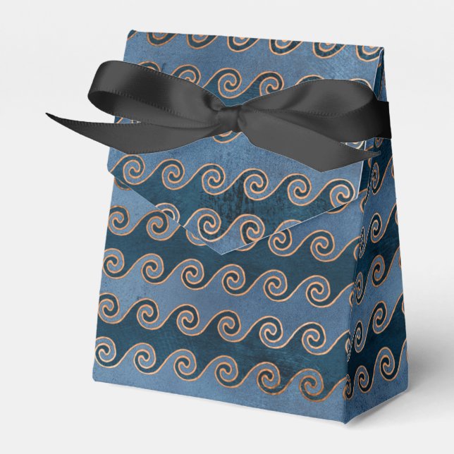 Caja Para Regalos Blue Vintage Grunge Nautical (Front Side)