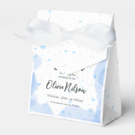 Caja Para Regalos Blue Watercolor Baby Shower, Oh Boy Baby Shower