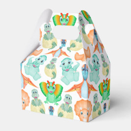 Caja Para Regalos Blue Watercolor Dinosaur Birday Baby Shower