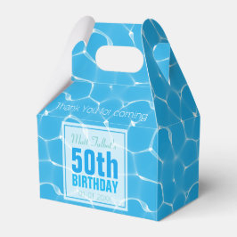 Caja Para Regalos Blue Waterpool 50th Birthday Party Gable FB