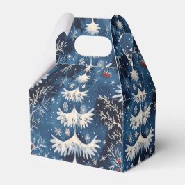 Caja Para Regalos Blue White Christmas Tree Holiday Box