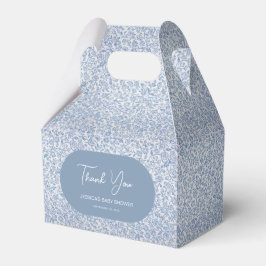 Caja Para Regalos Blue & White Floral Pattern Toile Boy Baby Shower