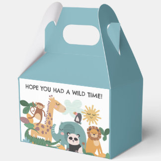Caja Para Regalos Blue Wild Animal Birthday