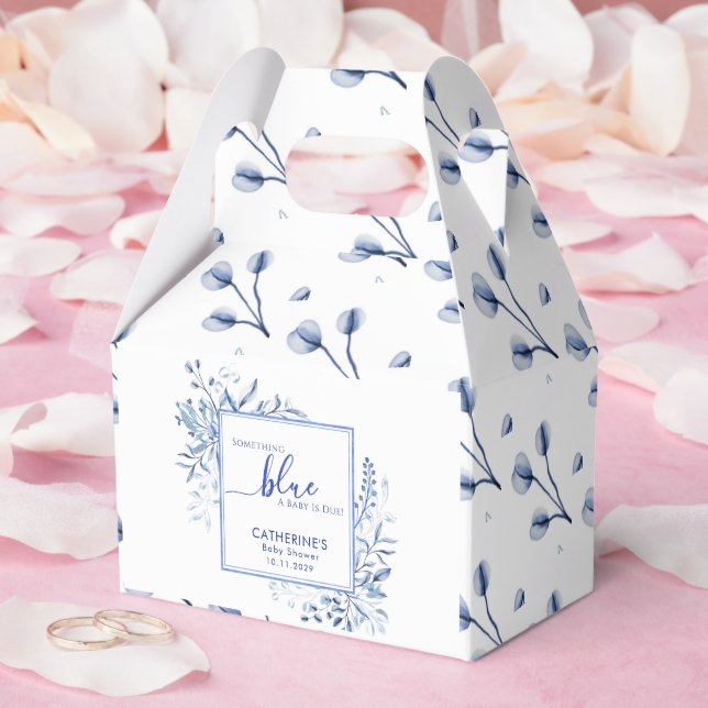 Caja Para Regalos Blue Wildflower Something Blue Baby Shower (Boda)