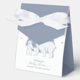 Caja Para Regalos Blue Winter Woodland Polar Bear Baby Shower 
