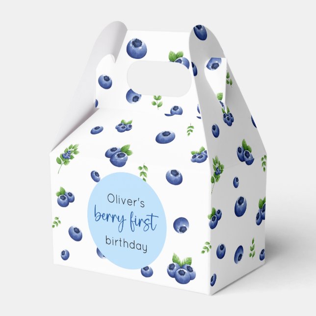 Caja Para Regalos Blueberry 1ᵉʳ Birthday Berry First (Front Side)