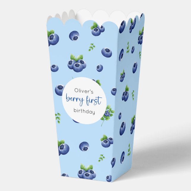 Caja Para Regalos Blueberry 1ᵉʳ Birthday Berry First (Anverso)