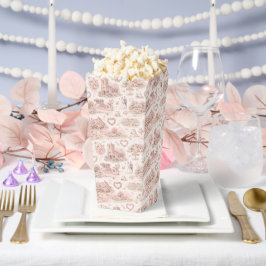 Caja Para Regalos Blush Pink English Village Wedding Watercolor 