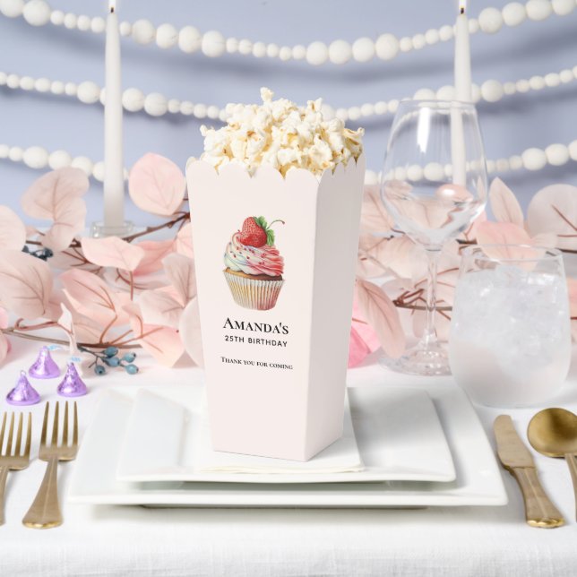 Caja Para Regalos Boca de fresa postre Cumpleaños Gracias (Boda)
