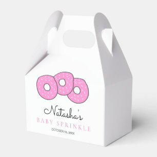 Caja Para Regalos Bocaditos rosados 2ª ducha de rociado de bebé