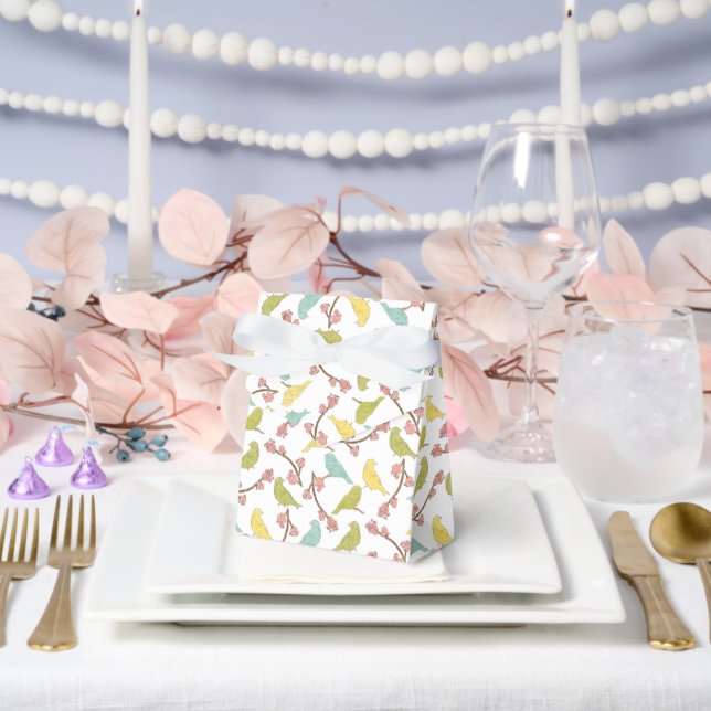 Caja Para Regalos Boceto acuático Birds & Blooms (Boda)
