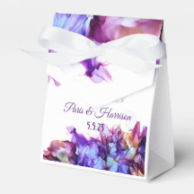 Boda abstracta moderna de Purple Haze con tinta al