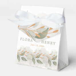 Caja Para Regalos Boda acuarela elegante de eucalipto verde