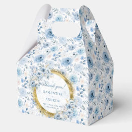 Caja Para Regalos Boda aéreo romántico bohemiano pastel azul de oro