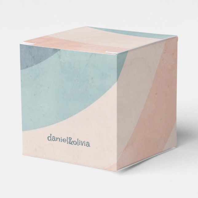 Caja Para Regalos Boda arcoiris de los años 70 (Costado Anverso)