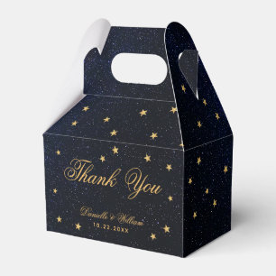 Caja Para Regalos Boda Azul Celeste Noche Estrellada Gracias 