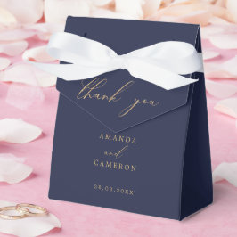 Caja Para Regalos Boda Azul de la Marina Romántica de Oro
