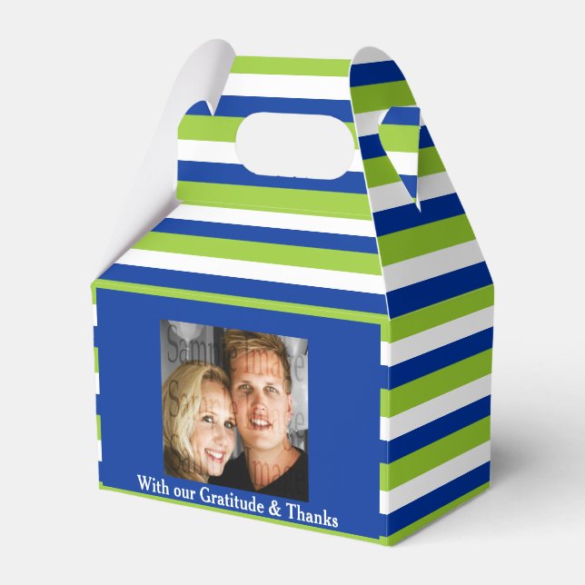 Caja Para Regalos Boda azul verde FOTO 2 (Front Side)