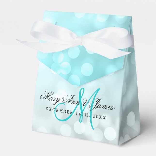 Caja Para Regalos Boda Beach Ombre Purpurina Luces (Front Side)