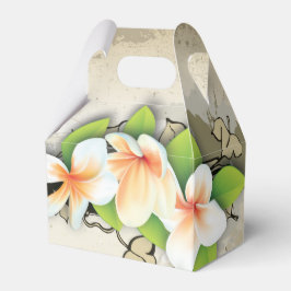 Caja Para Regalos Boda beige personalizado Vintage plumeria & ivy