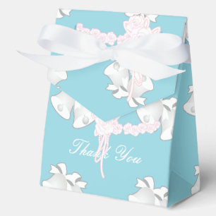 Caja Para Regalos Boda Bells Floral Pastel Azul Gracias