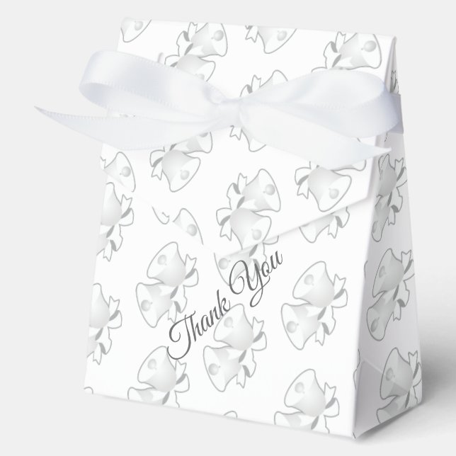 Caja Para Regalos Boda Bells Repetir el blanco (Anverso)