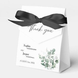 Caja Para Regalos Boda blanco de la vegetación moderna Gracias