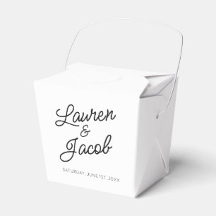 Caja Para Regalos Boda blanco negro Minimalista moderno mínimo
