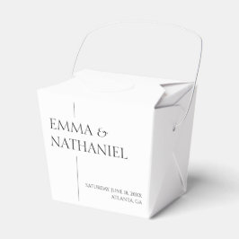 Caja Para Regalos Boda blanco negro simple mínimo Minimalista
