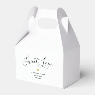 Caja Para Regalos Boda blanco y negro elegante de amor dulce