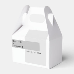 Caja Para Regalos Boda blanco y negro moderno