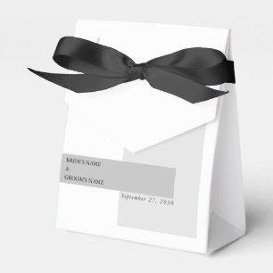 Caja Para Regalos Boda blanco y negro moderno