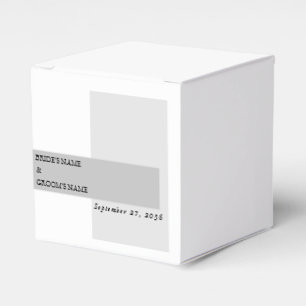 Caja Para Regalos Boda blanco y negro moderno