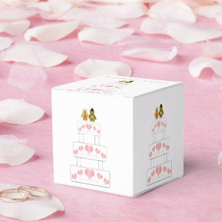 Caja Para Regalos Boda Boda de diseño de tarta
