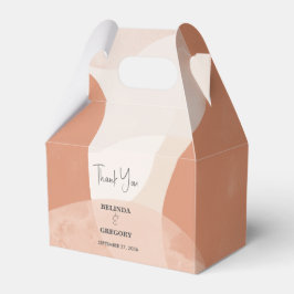 Caja Para Regalos Boda bohemio moderno de abstracto de terracota