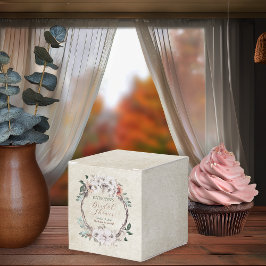 Caja Para Regalos Boda Bohemio Silenciada Floral Otoño